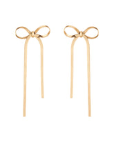 Aurate Herringbone Bow Earrings