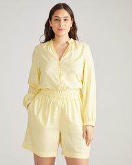 Avalon Linen Blend Blouse - Twinkle