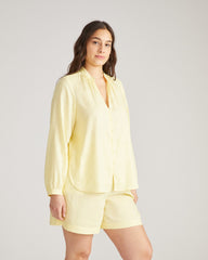 Avalon Linen Blend Blouse - Twinkle