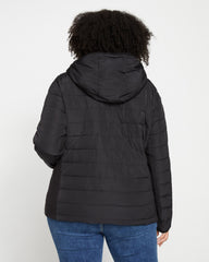 Comfort Panel Light Down Jacket - Black