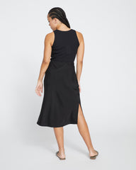Cooling Stretch Cupro Bias Skirt - Black