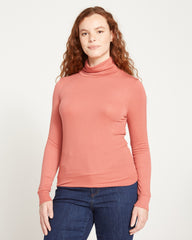 Cloud Rib Turtleneck - Terracotta