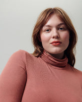 Cloud Rib Turtleneck - Terracotta