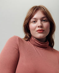 Cloud Rib Turtleneck - Terracotta