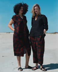 Cabana Linen Blend Kaftan - Bohem Print