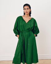 Amparo Linen Blend Dress - Jardin