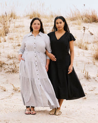 Alix Linen Blend Shirtdress - Beach Stripe