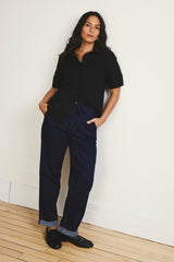 ComfortDenim Drawstring Jeans - Dark Indigo