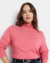 Close Fit Turtleneck - Rapture Rose