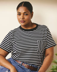 Breton Stripe Garcon Tee - Black/White Stripe