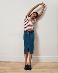 Breton Stripe Garcon Tee - Red/White/Blue Stripe