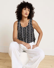 Cooling Stretch Cupro Tank - Florentine Print