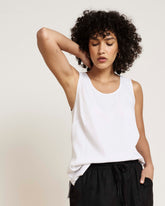 Cooling Stretch Cupro Tank - White