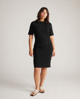 Belle Breton Stripe Jersey Dress - Solid Black