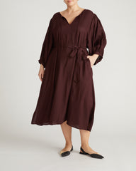 Amparo Linen Blend Dress - Brulee