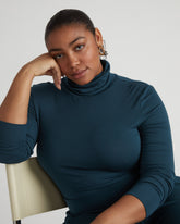 Cloud Rib Turtleneck - Deep Sea