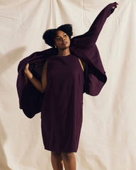 Coastal Linen Blend Blazer - Acai