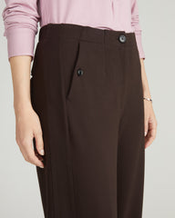 Audrey Relaxed Uniform Ponte Workpant - Espresso