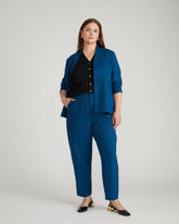 Audrey Relaxed Uniform Ponte Workpant - Deep Teal