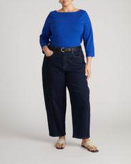 Belle Breton Stripe Jersey Tee - Solid Ultramarine
