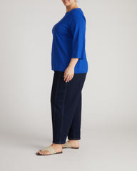 Belle Breton Stripe Jersey Tee - Solid Ultramarine