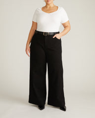 Carey Ribbed Sweetheart Tee - White