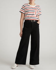 Breton Stripe Garcon Tee - Red/White/Blue Stripe