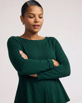 Cassandra Divine Jersey Top - Forest Green