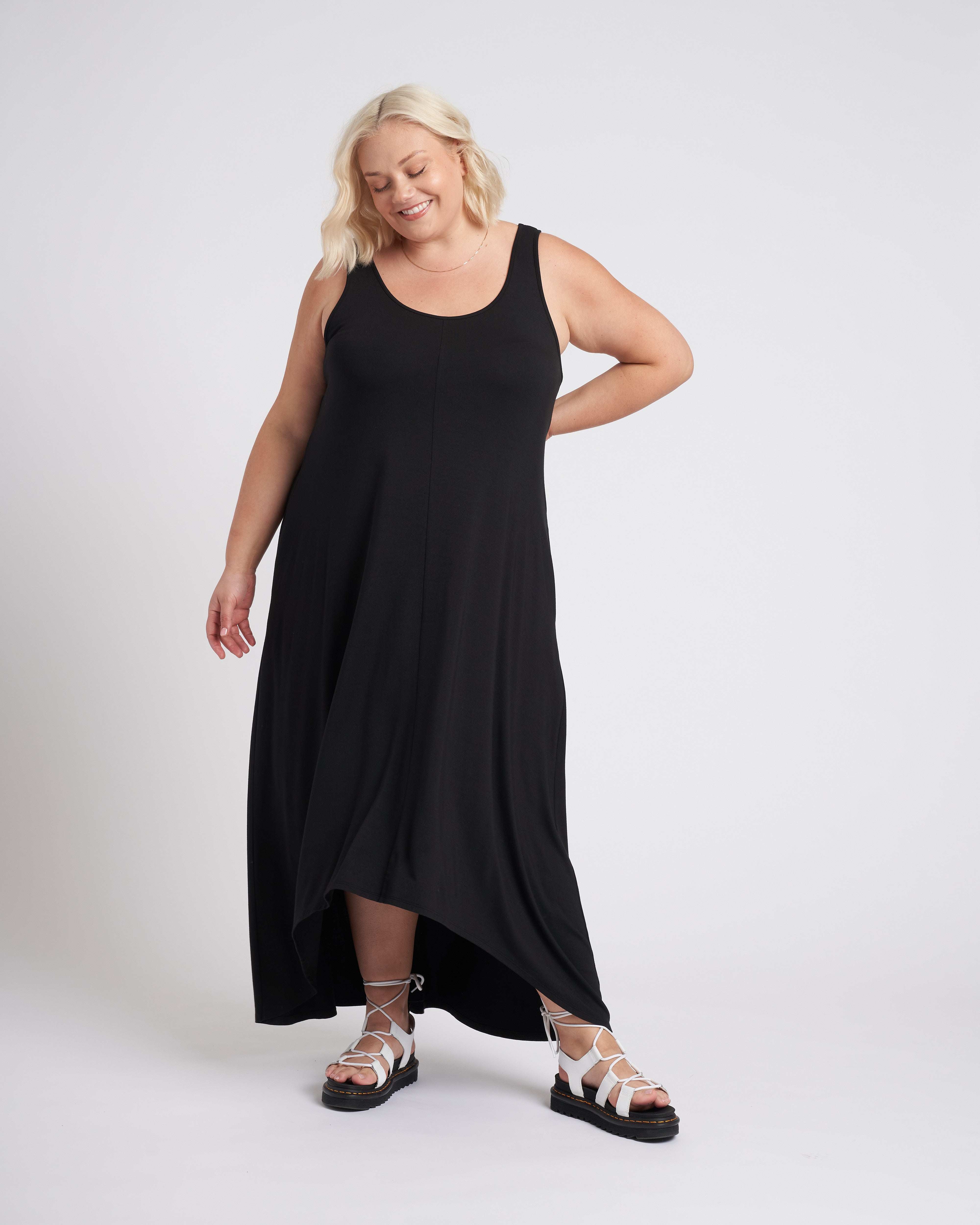 Athena Divine Jersey Dress - Black