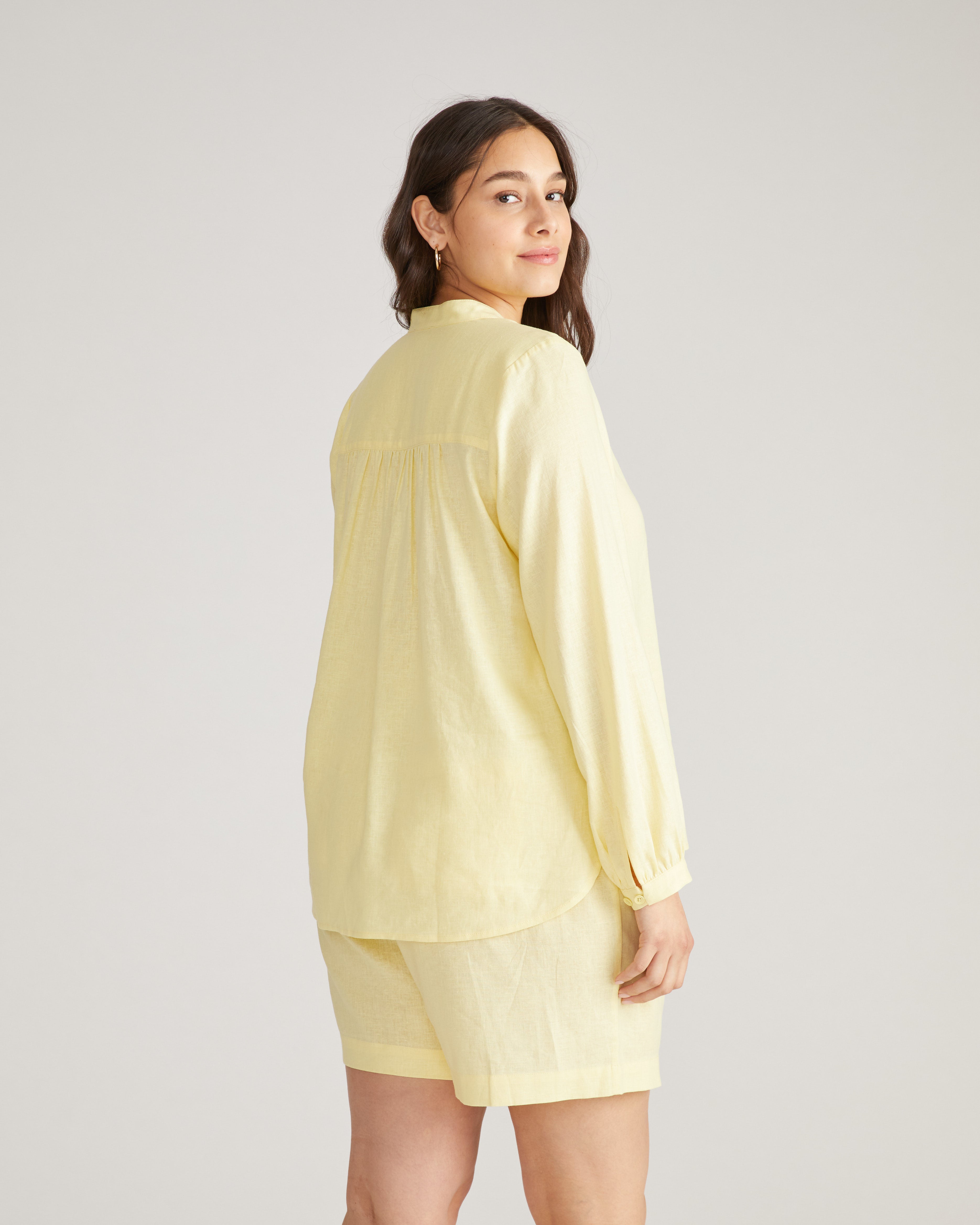 Avalon Linen Blend Blouse - Twinkle