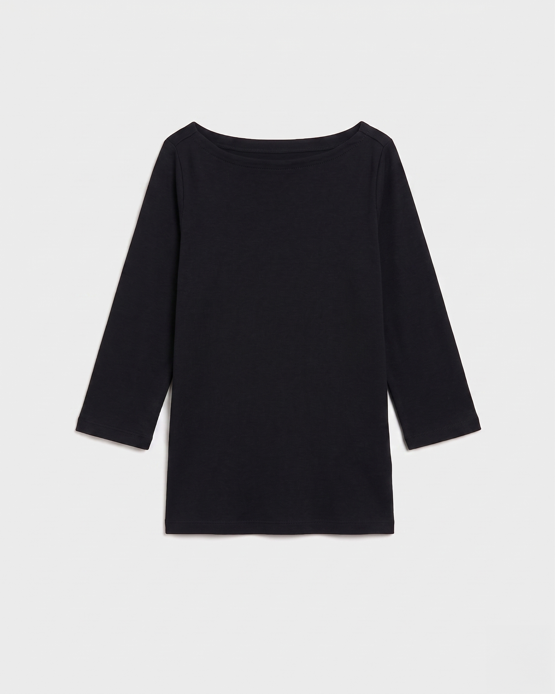 Belle Breton Stripe Jersey Tee - Solid Black
