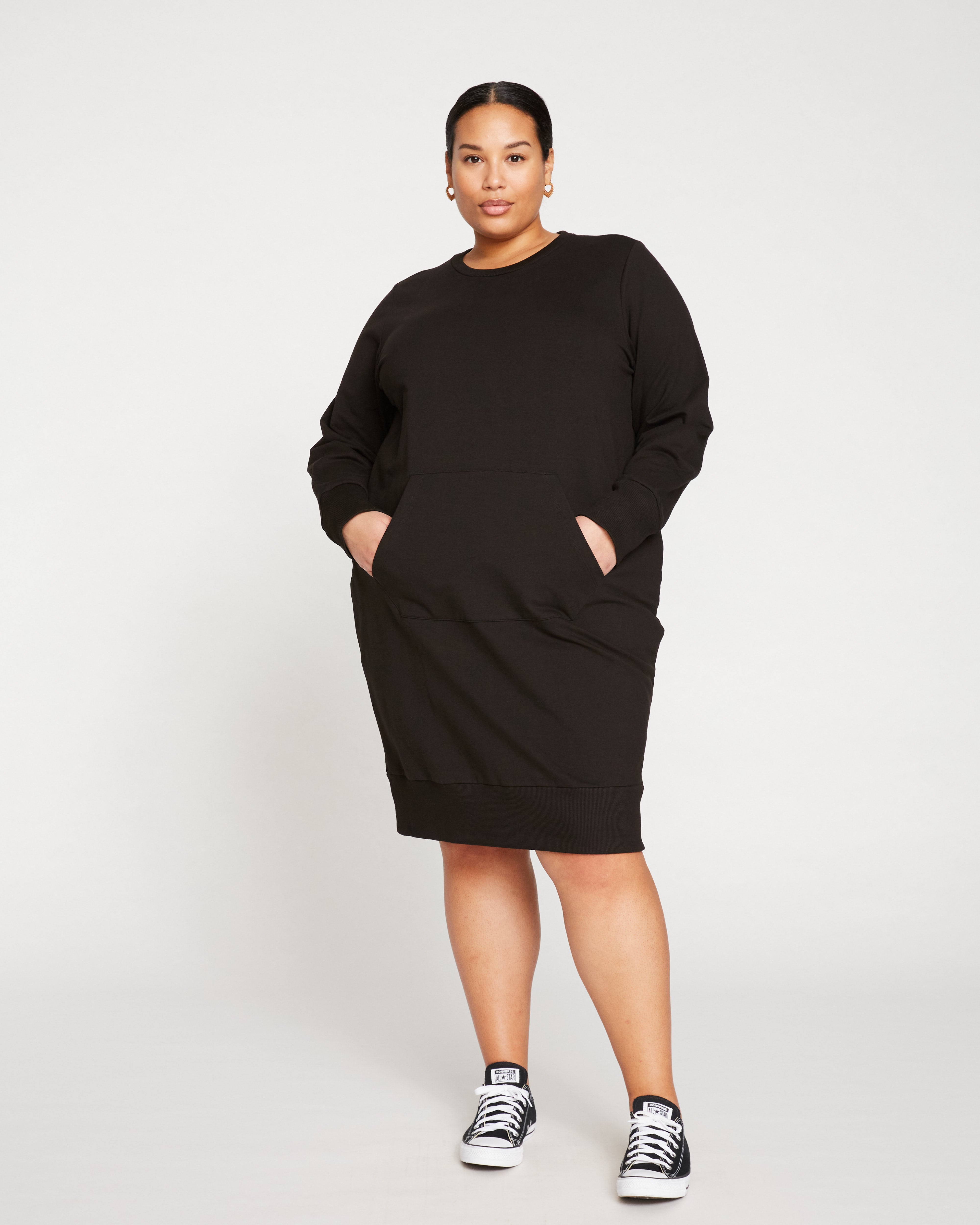 Bree Sweatshirt Dress - Black