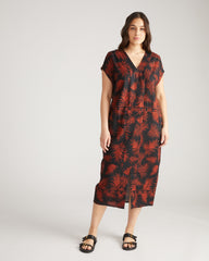 Cabana Linen Blend Kaftan - Bohem Print