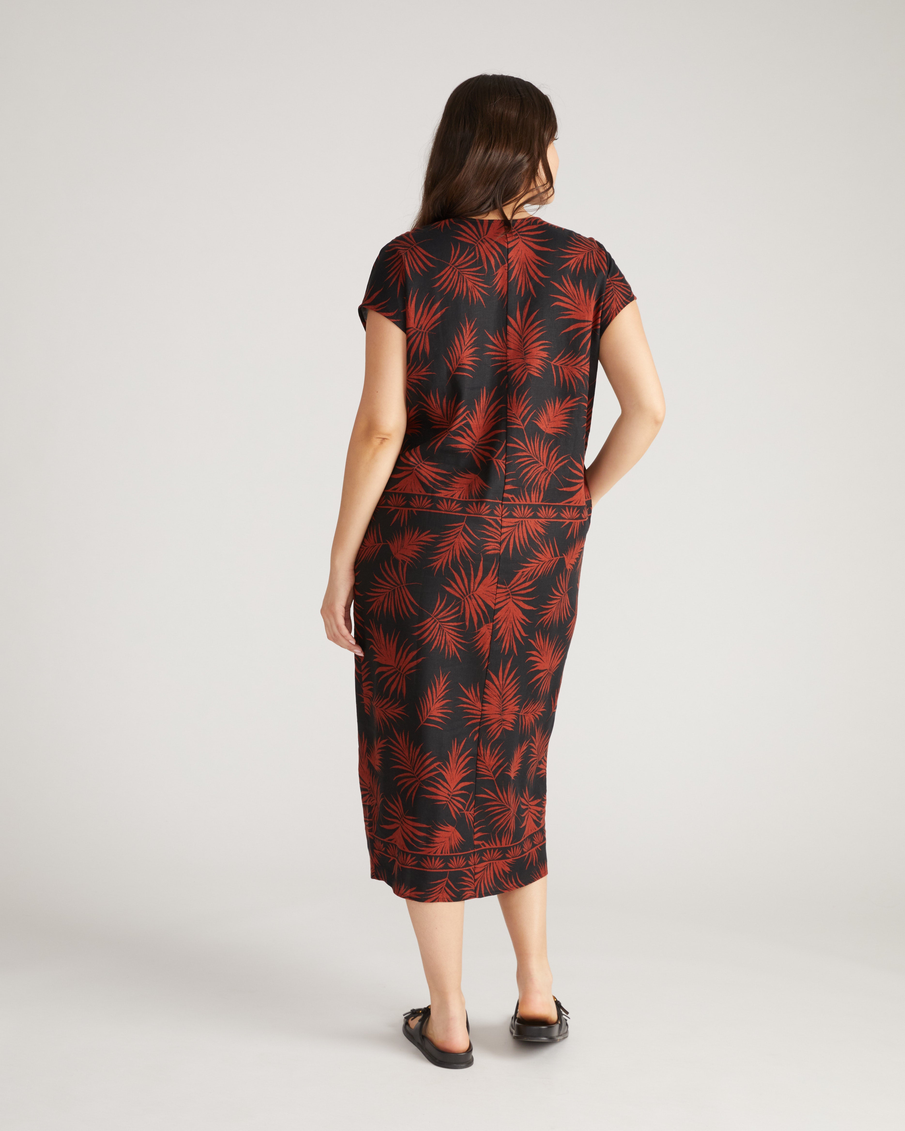 Cabana Linen Blend Kaftan - Bohem Print