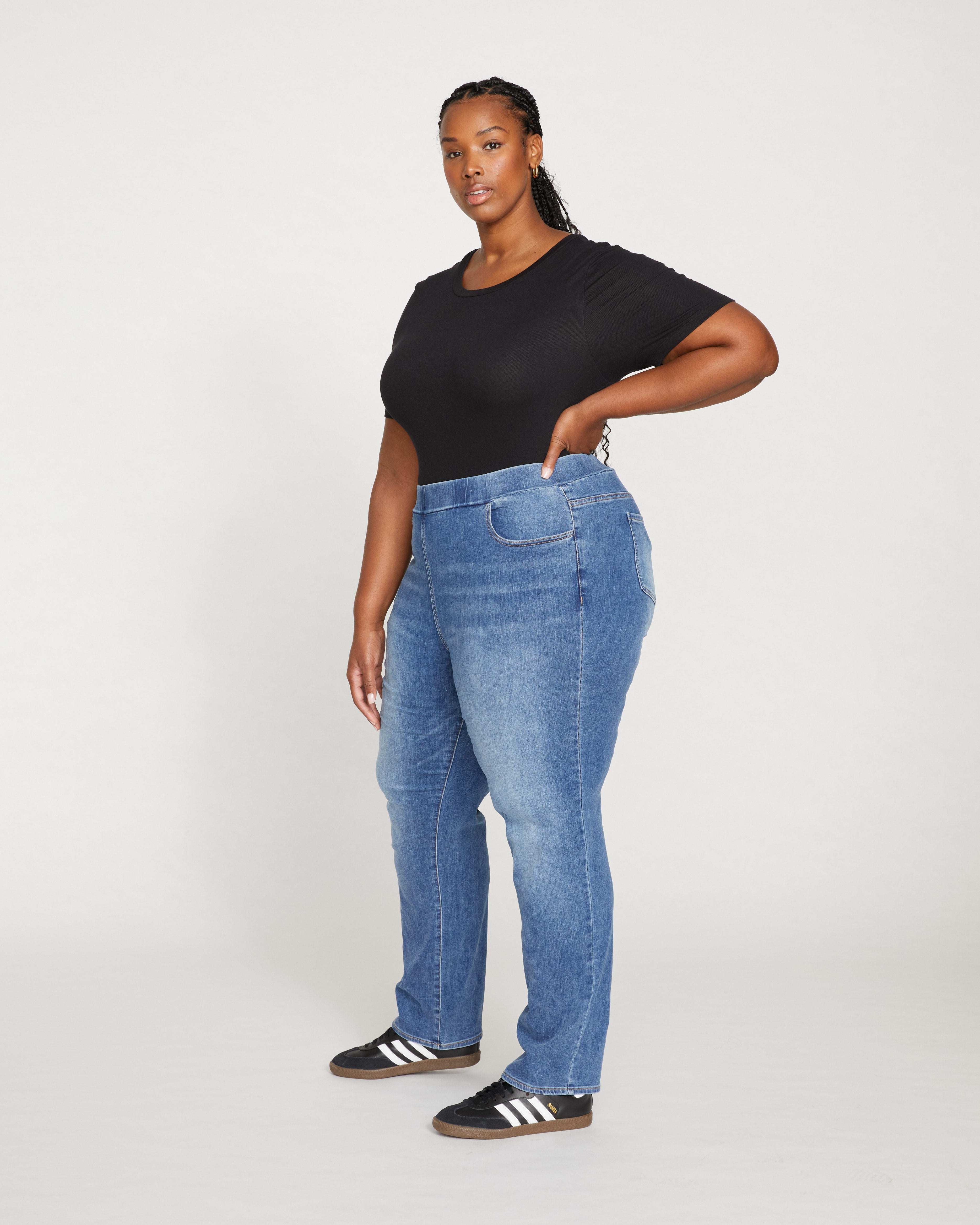 ComfortDenim Stovepipe Jeans 32 Inch - Western Blue Wash
