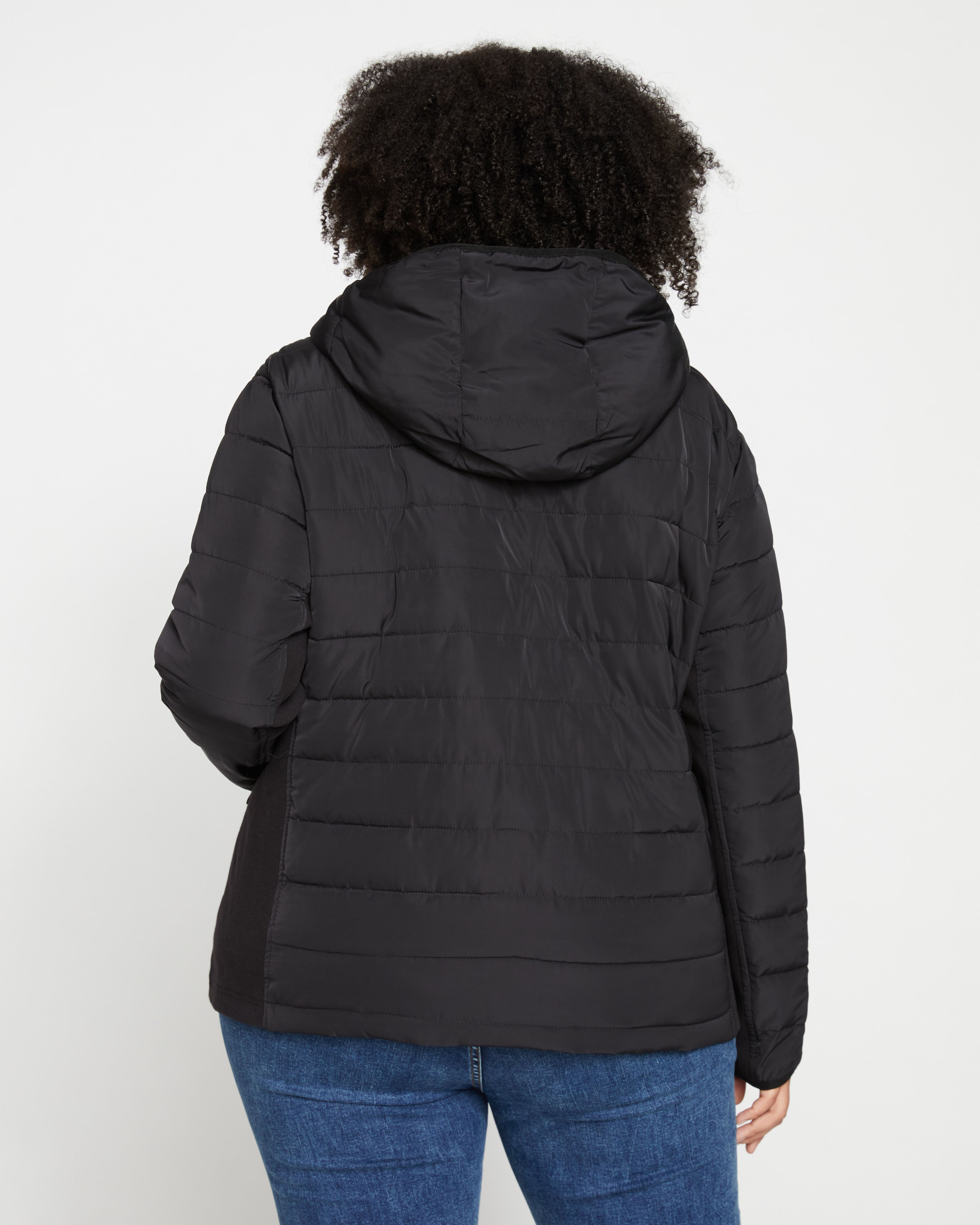 Comfort Panel Light Down Jacket - Black