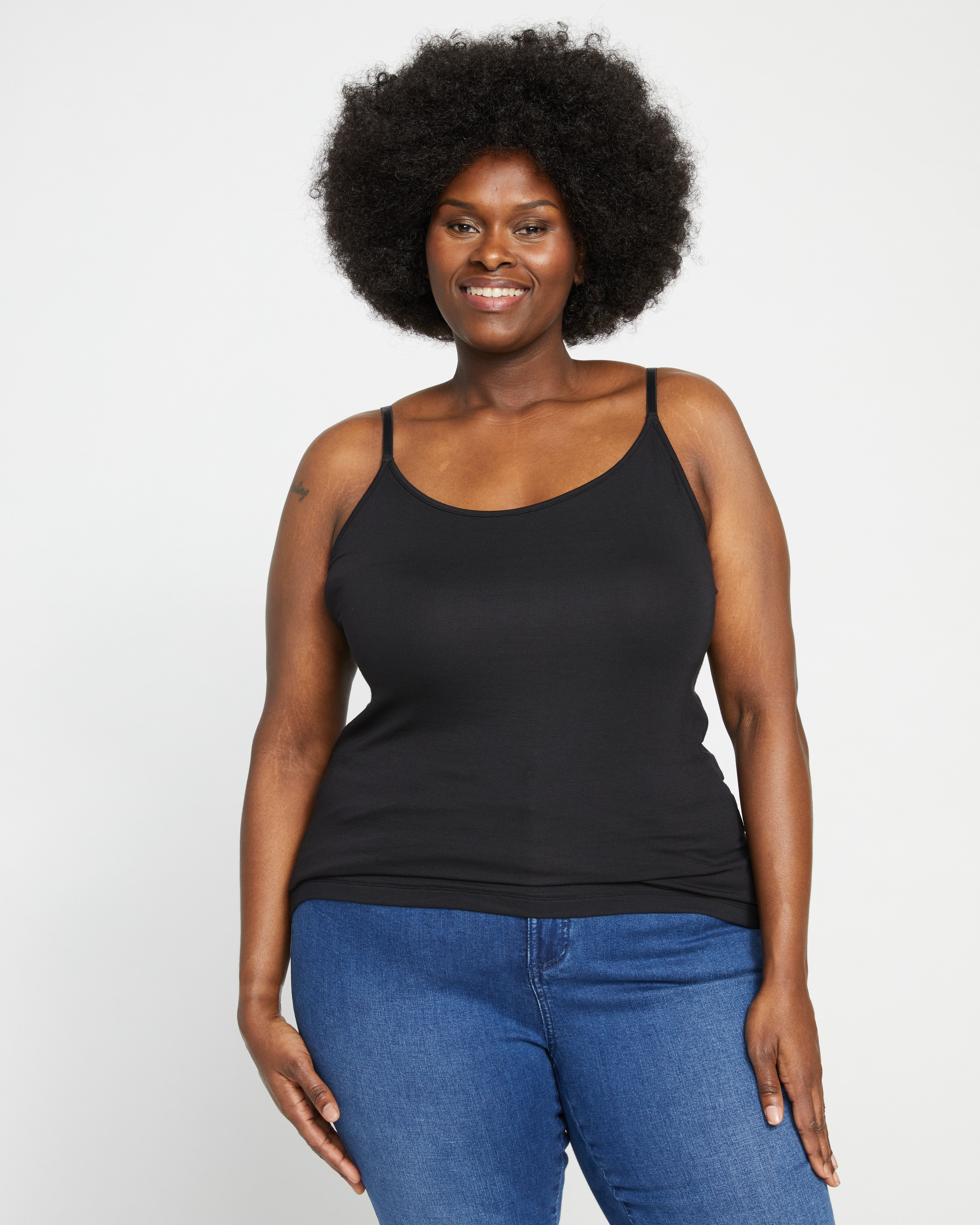 Cloud Rib Camisole - Black
