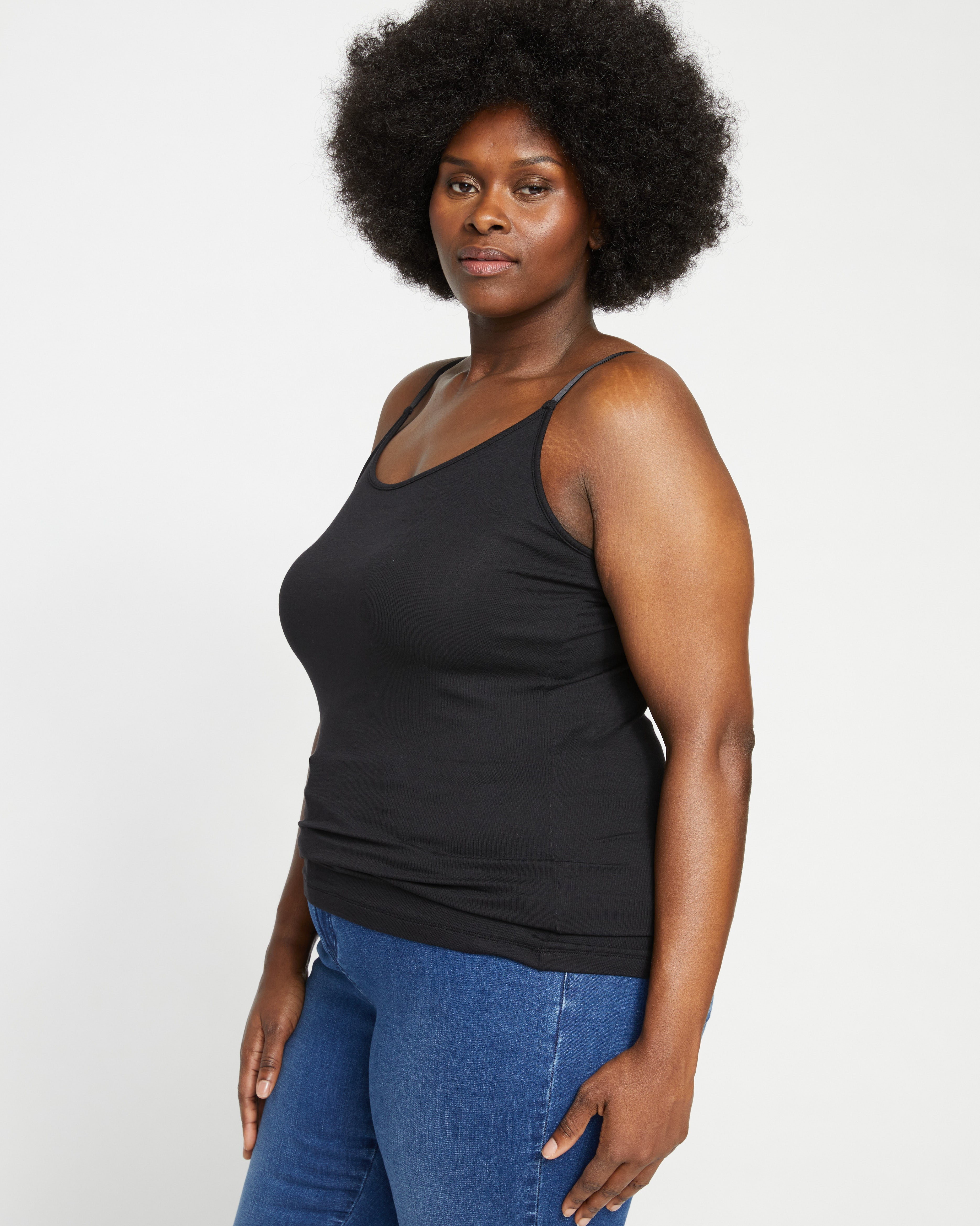 Cloud Rib Camisole - Black
