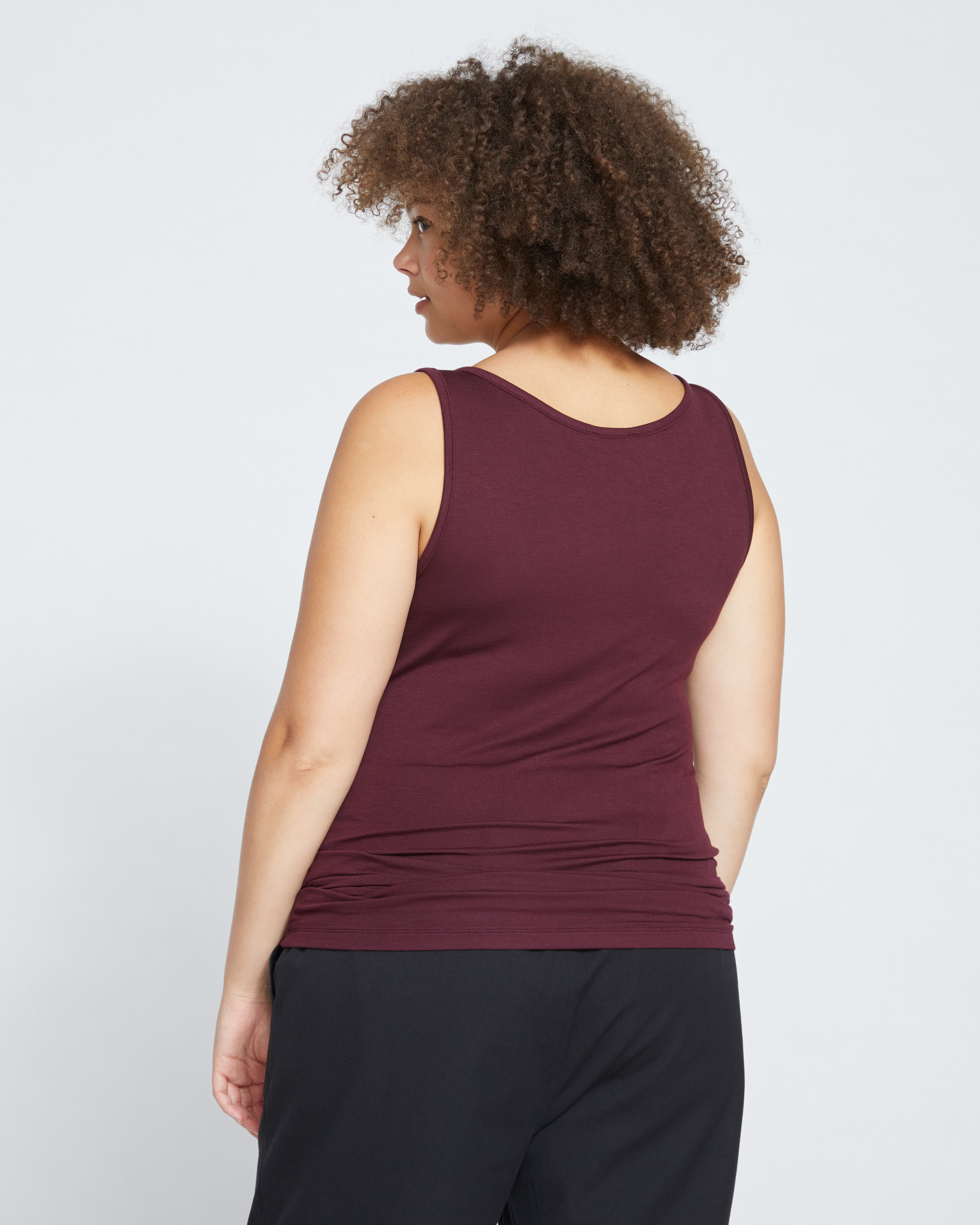 Cloud Rib Tank - Black Cherry