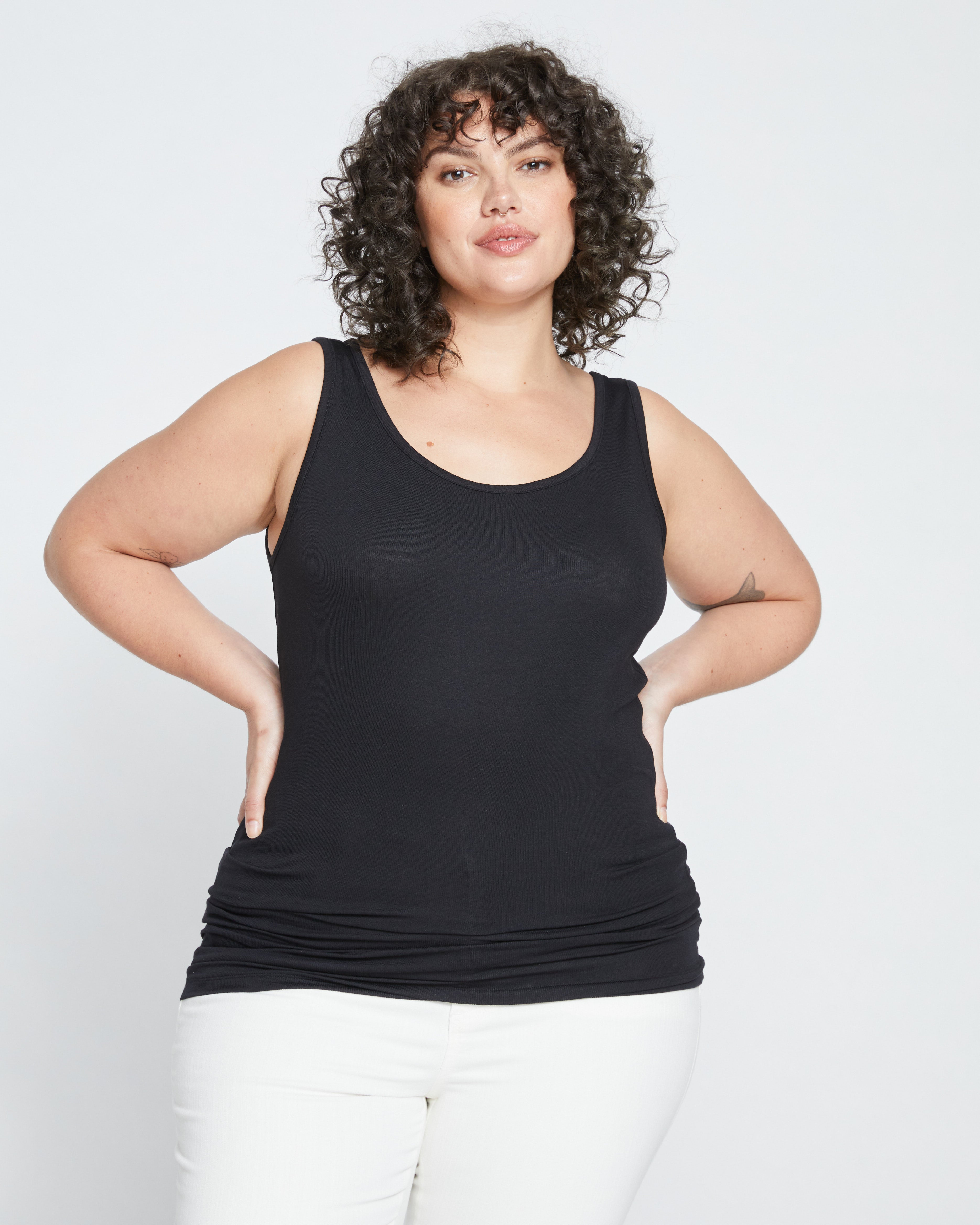 Cloud Rib Tank - Black