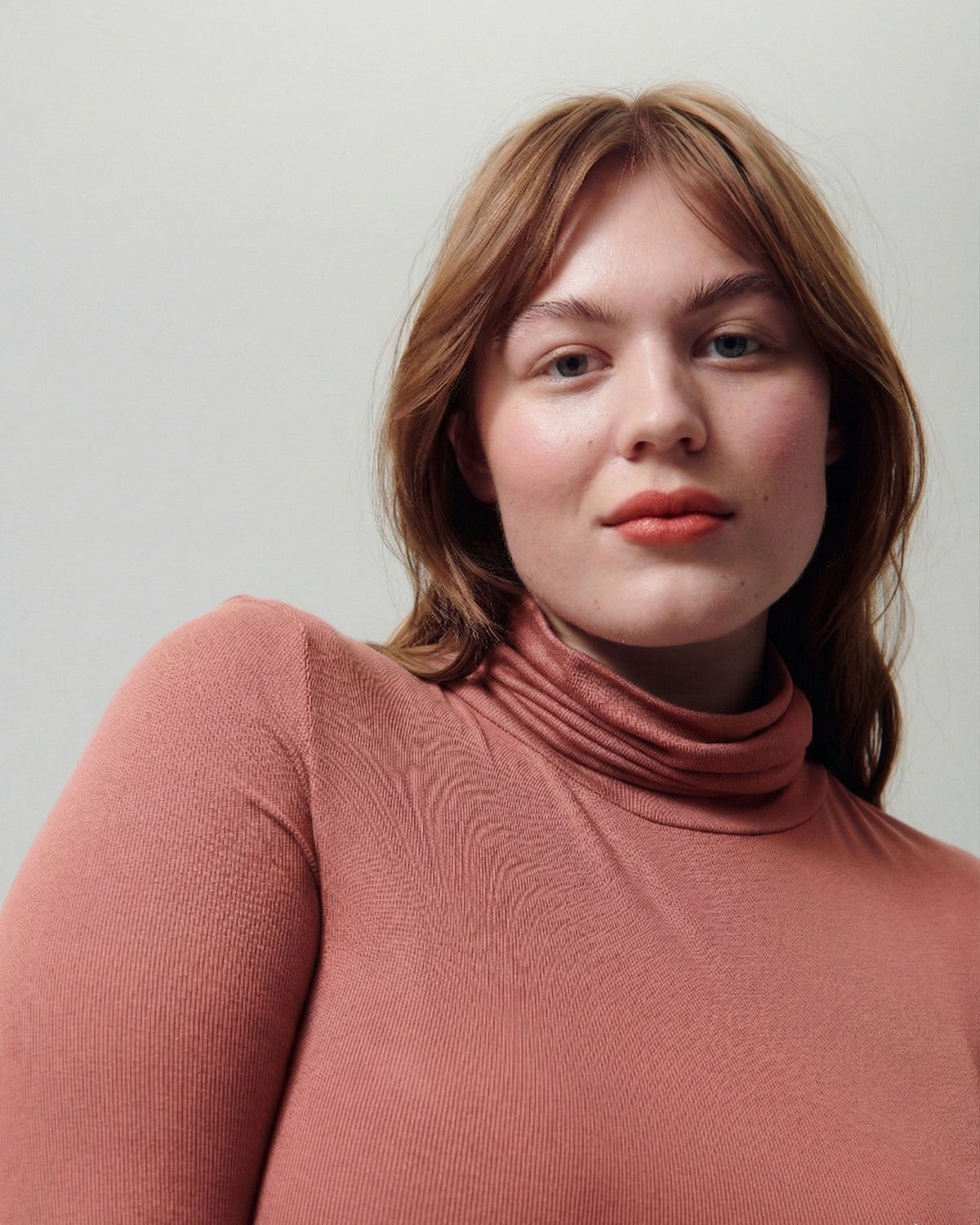 Cloud Rib Turtleneck - Terracotta