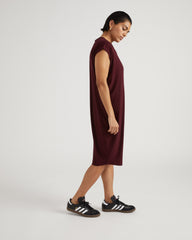 Carrea Relaxed Liquid Jersey Dress - Black Cherry