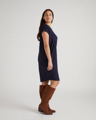 Carrea Relaxed Liquid Jersey Dress - Midnight
