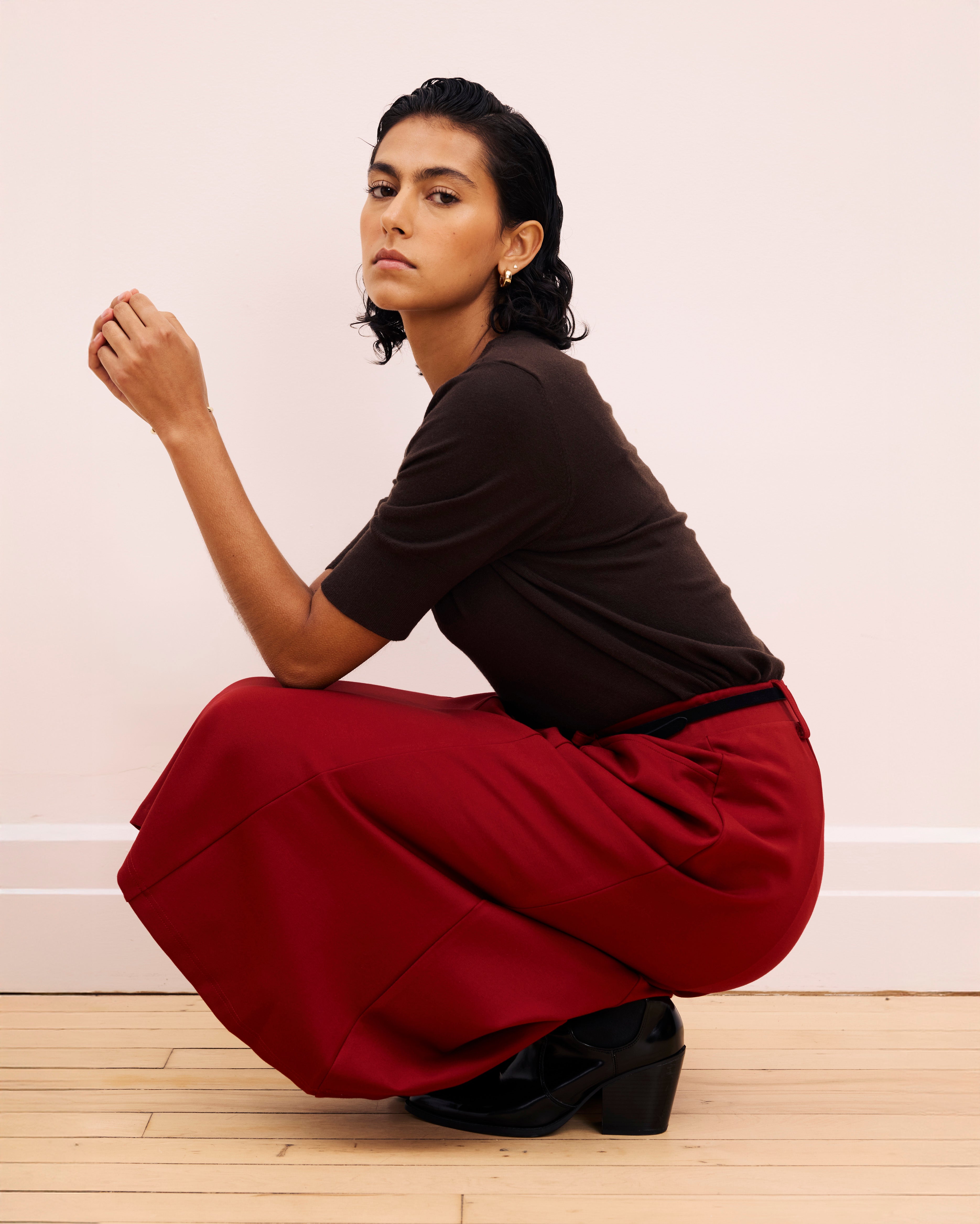 Carla Ponte Skirt - Garnet