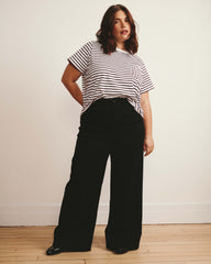 Breton Stripe Garcon Tee - White/Gamay Stripe