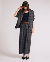 4 Pocket Ponte Blazer - British Plaid