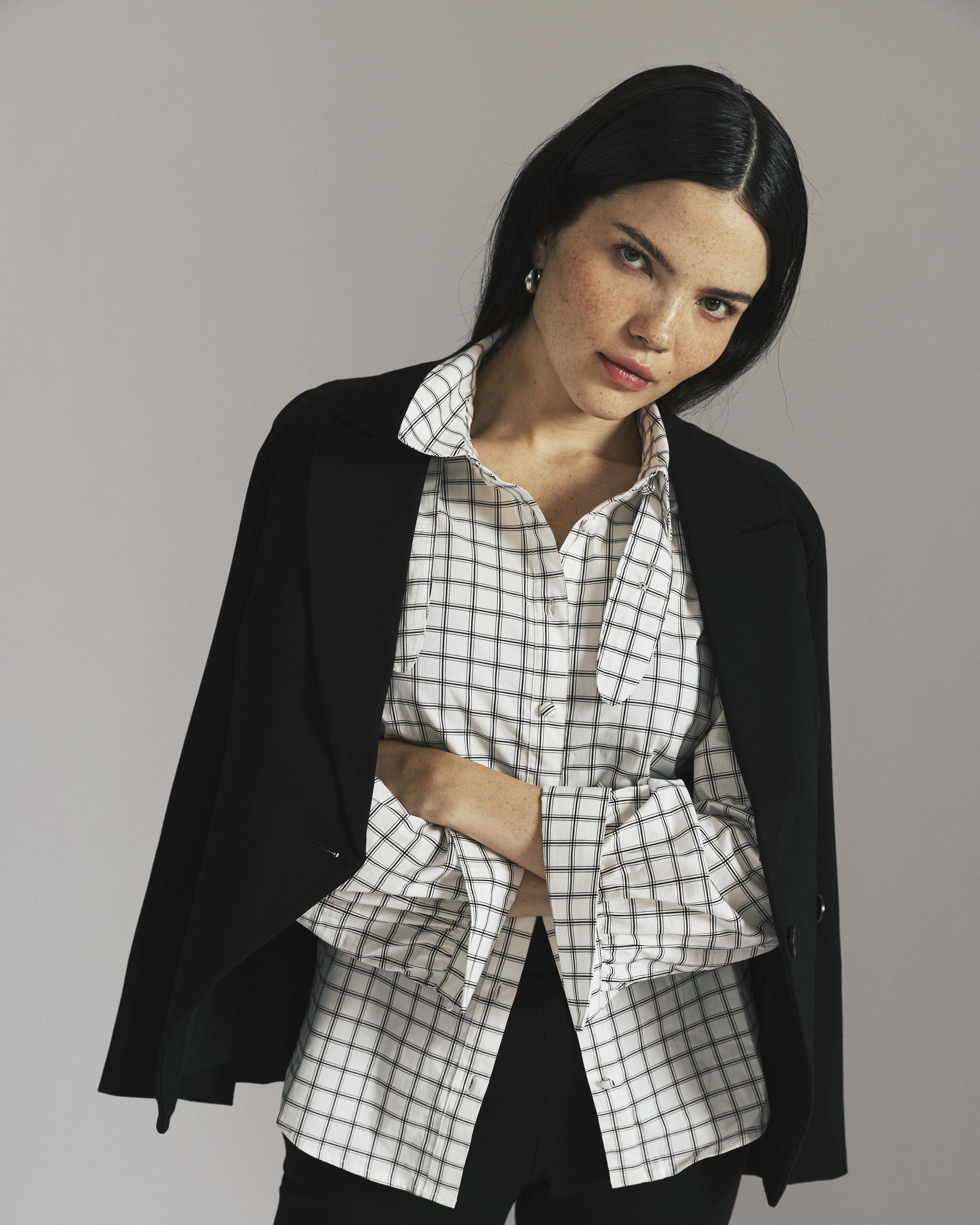 Bianca Double Breasted Ponte Blazer - Black