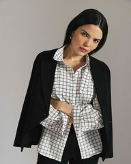 Bianca Double Breasted Ponte Blazer - Black