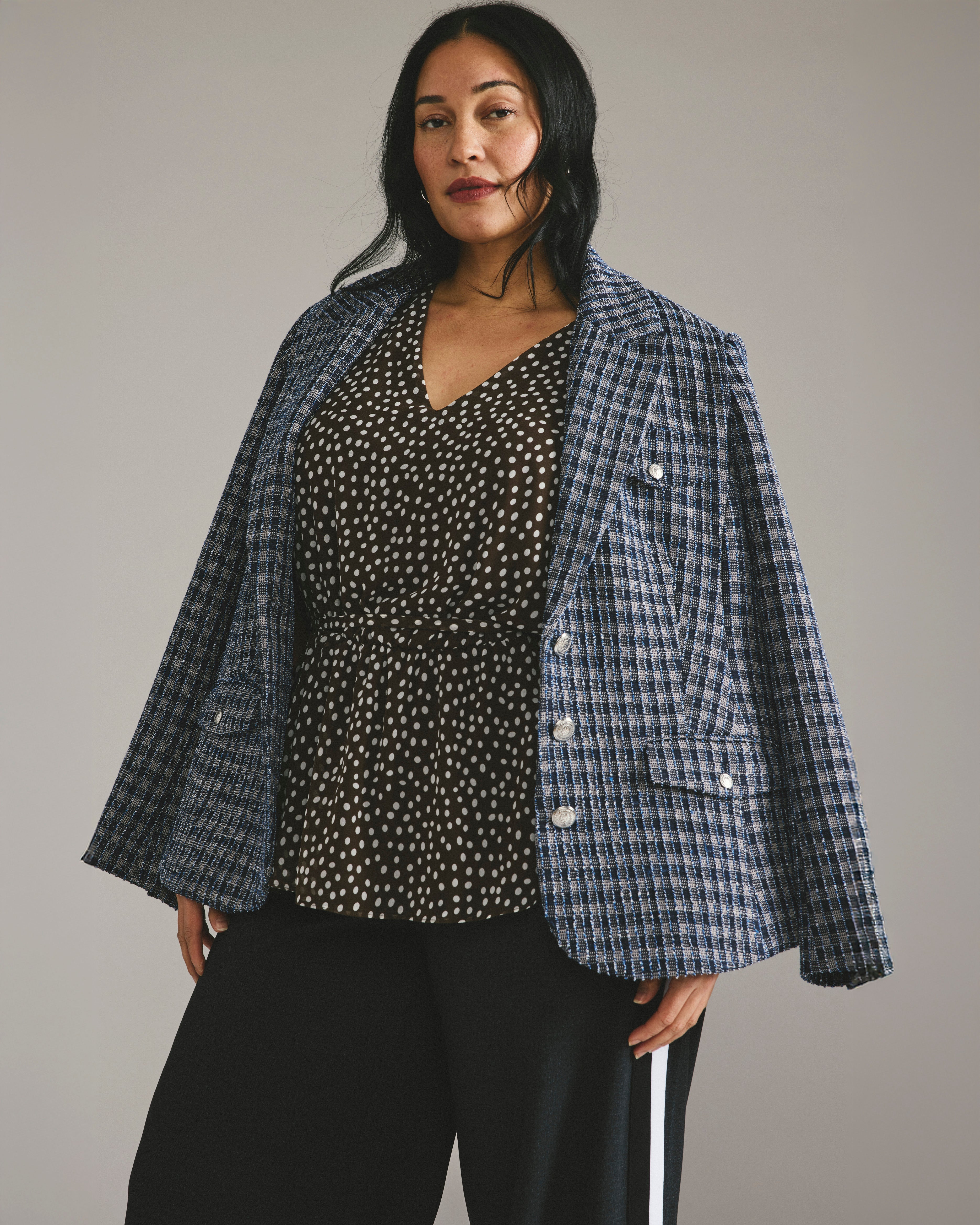 4 Pocket Ponte Blazer - French Tweed
