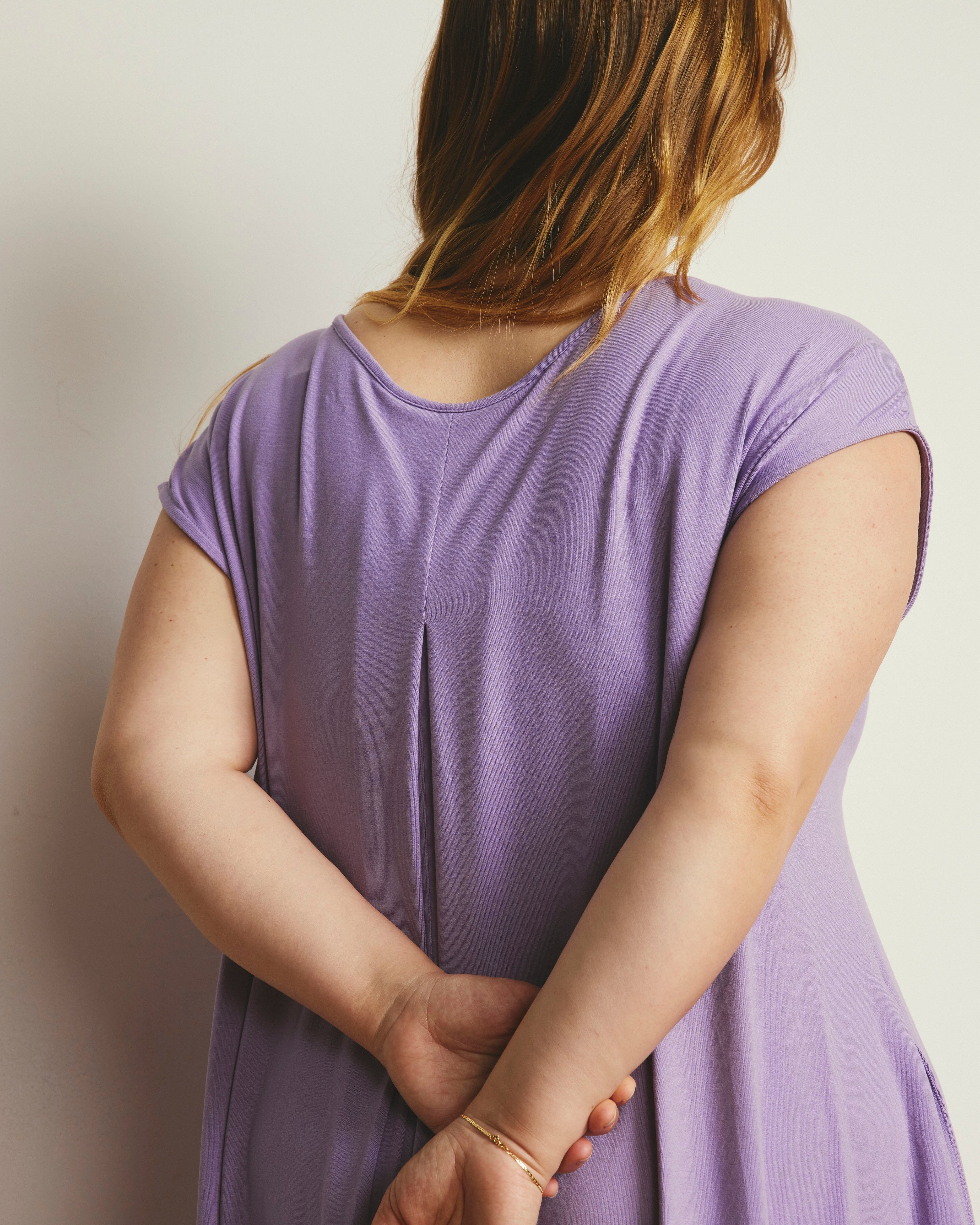 Capri Divine Jersey Flared Dress - Spring Iris